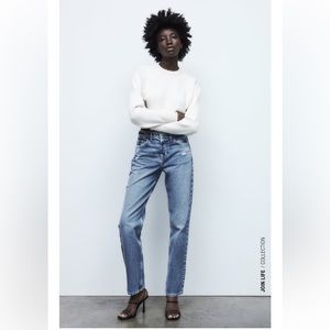 ZARA Z1975 Mid Rise Straight Long Length Jeans NWT